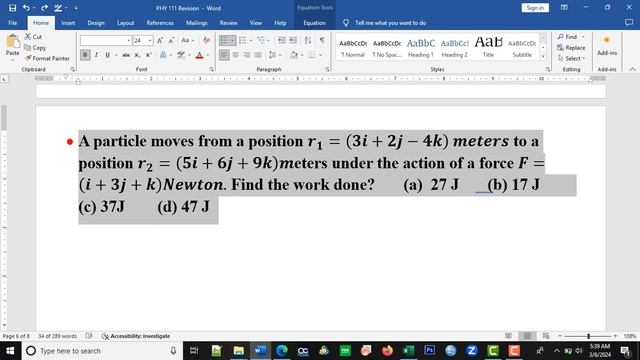 Multiple Examples  1.   #physics  #kinematics #projectiles #circularmotion #workdone  #jamb #waec