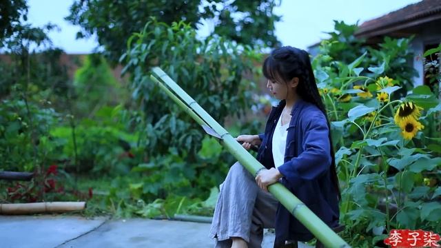 Bamboo Sofa竹沙发 | 为生活添一抹淡雅绿意，用砍下的竹子制些物件儿 |Liziqi channel смотреть онлайн