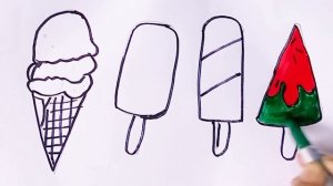 Красивые рисунок мороженных! раскраски  для детей и малышек