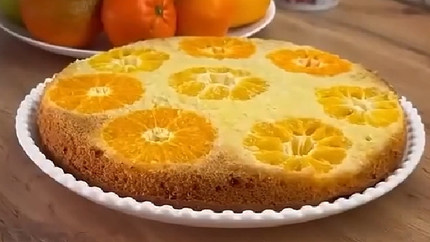 Ароматный ПИРОГ с мандаринами...🍊😋   Рецепт в описании ✍️