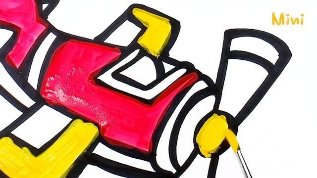 Toy Airplane Coloring | Toy Coloring | Toy Color | Toy Airplane | Toy for Toddler | Mini Art Kids смотреть онлайн