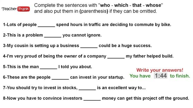 When can you omit the relative pronoun - Teacher Frank смотреть онлайн