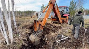Готовим участок на торфе под стоянку #строительство