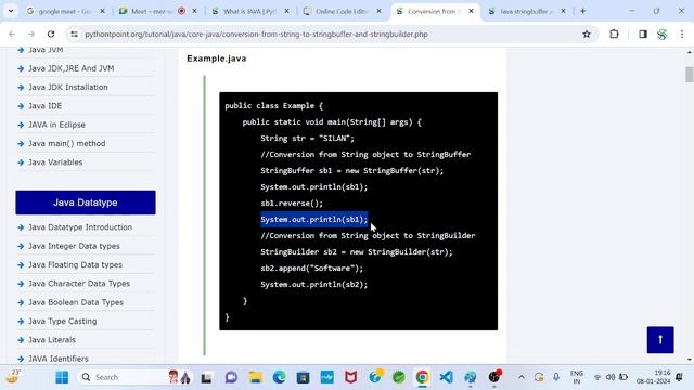 #4.JAVA String Conversion to StringBuffer & StringBuilder and Vice-Versa || Silan Software