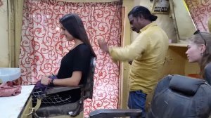 Baba Sen the Cosmic Barber Haircut to a cute British girl