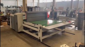 Автоматический резательно-рилевочный станок MCS-1800A. Производство прокладок из листа гофрокартона.