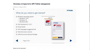 Основы открытого API Tekla введение