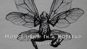 Процесс создания рисунка в блокноте