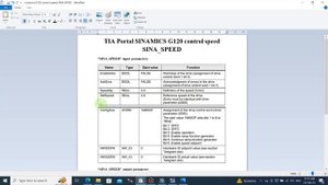 TIA Portal Sinamics G120 control speed SINA SPEED