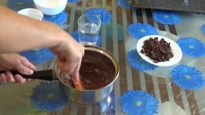 Шоколадная зеркальная глазурь для торта на желатине из какао порошка