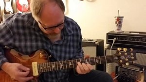 Morning playing before work with a Bugera T5 Infinium and a PRS SE 245 with P90 Pickups