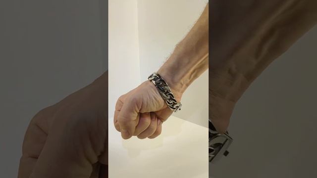 Мужской стальной браслет Цепь зеркальный смотреть онлайн