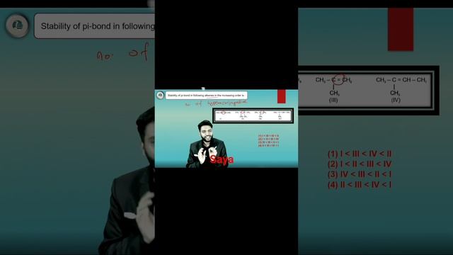 Alpha hydrogen ne alkene ki stability badhaya ll JEE ll NEET ll CBSE ll Mandal sir #jeeadvanced2022
