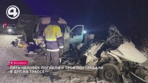 Пять человек погибли и трое пострадали в ДТП на трассе