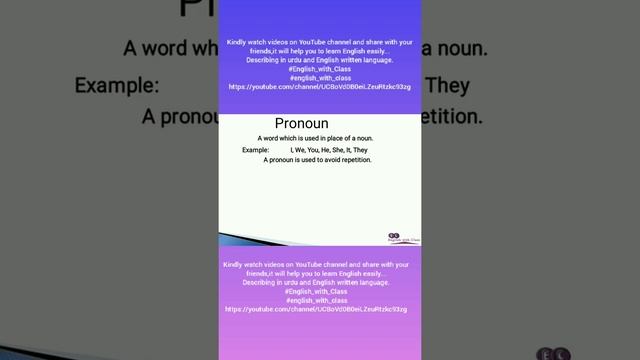 Pronoun/ Antecedent/ Definition/ English with Class смотреть онлайн