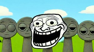 Sprunki Troll Face Mod 🤡🫥 #funny #memes #animation #sprunki #meme