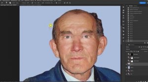 Урок ритуальной ретуши,ретушь на памятник,убрать очки с лица в Фотошопе,коррекция глаз,ретушь фото