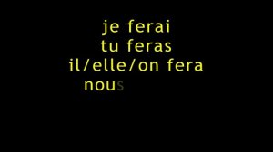 Conjugaison du verbe "Faire" - Menjanje glagola "Faire" (Futur simple)