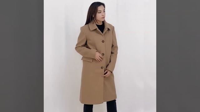 Longline khaki cahmere coat woolen coat clothes factory manufacturer смотреть онлайн