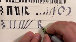 Каллиграфия плоским пером для начинающих. Базовые упражнения.