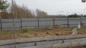 Дела огородные. Нам прокопали пожарный ров. Сильный ветер.