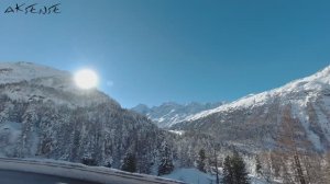 Зимний маршрут Бернина Экспресс, Швейцария • • Панорамное видео в формате 4K