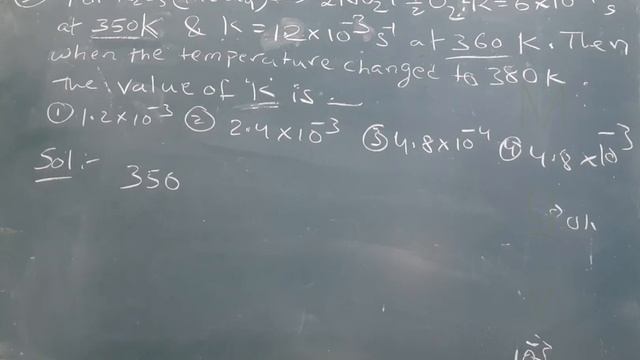 For N2O5 (in CCl4) — 2NO2 + 1/2 O2 , k = 6×10‐⁴ s-¹ at 350 K & k =1.2×10‐³ at 360K, then when temp смотреть онлайн