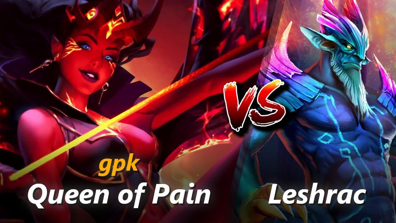 gpk mid Queen of Pain vs Leshrac | First 10 minutes