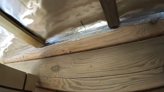 Банька. Делаем потолок в предбаннике из доски. Пароизоляция. Обрешетка. Масло-воск для потолка.