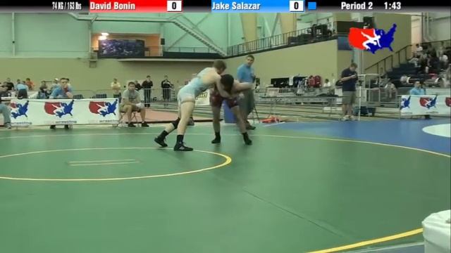 University Nat`ls FS 74 KG / 163 lbs: David Bonin vs. Jake Salazar смотреть онлайн