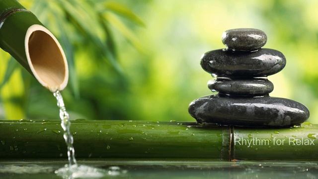 SOUND OF BAMBOO WATER FOUNTAIN with MUSIC 1 HOUR RELAXING MUSIC AUDIO смотреть онлайн