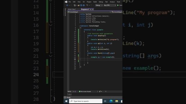 C# Function with parameters |  Easy learning of C# for beginners | C# Programming Tools