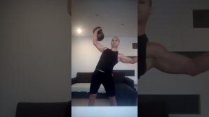 Жим гири по длинному циклу.