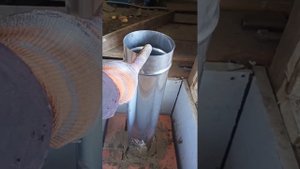 Проходка через потолок кирпичный дымоход с гильзой, по периметру силикат кальция Супер изол