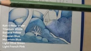 HOW TO COLOUR SNOW - Polychromos, CASTLE ART, Koh-i-Noor, Luminance and Prismacolor - #tutorial