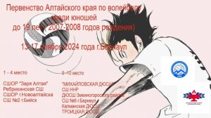 Первенство Алтайского края среди юношей до 19 лет (2007-2008 год рождения) день 4