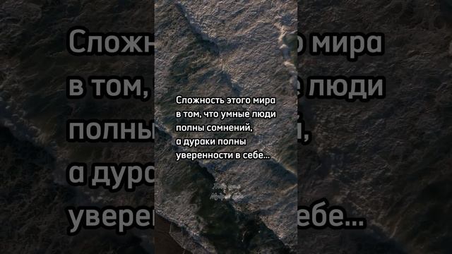Сложность этого мира в том...😏#цитаты #психология #motivation #мудрость #высказывания #шортс #фразы смотреть онлайн