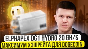 Elphapex DG1 Hydro 20 GH/s | Максимум хэшрейта для Dogecoin