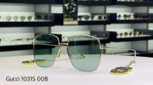 В салоне StockOptika распаковка и обзор женских солнцезащитных очков Gucci 1031S 008 из Италии