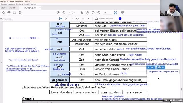 ALMANCA A1: DERS 28 - Päpositionen mit Dativ / Dativ Edatlar #almanca #goethe #telc #deutschland