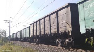 Отправление Электровоза ВЛ10К-1339 с грузовым составом