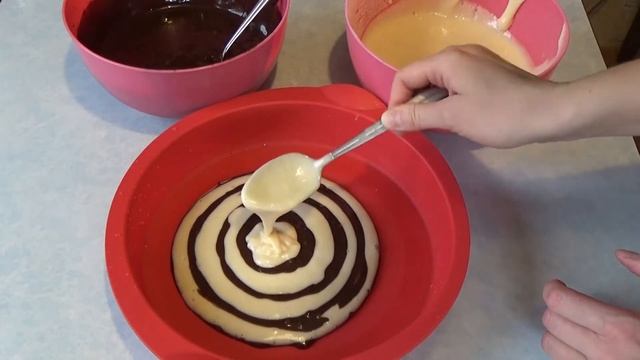 зебра кекс на кефире рецепт смотреть онлайн