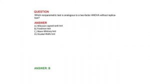 Which nonparametric test is analogous to a two-factor ANOVA without replication?