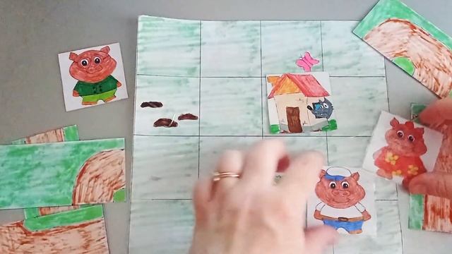 Логическая игра "Три поросенка". DIY games