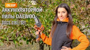 Аккумуляторная цепная пила DAEWOO DACS 416 Li. Тестируем в саду