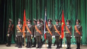 07 09 2013 Торжественный внос и вынос знамён Ротой Почётного караула Читинского гарнизона