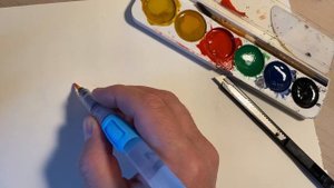 Брашпен - кисть с резервуаром для каллиграфии и рисования. Распаковка.