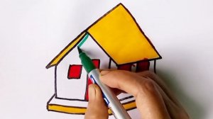 Рисуем домик!  Рисование для детей