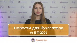 Новости для бухгалтера от 15.11.2024