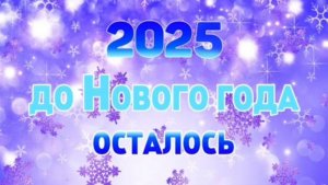 ОТСЧЕТ ДО НОВОГО ГОДА 2025!